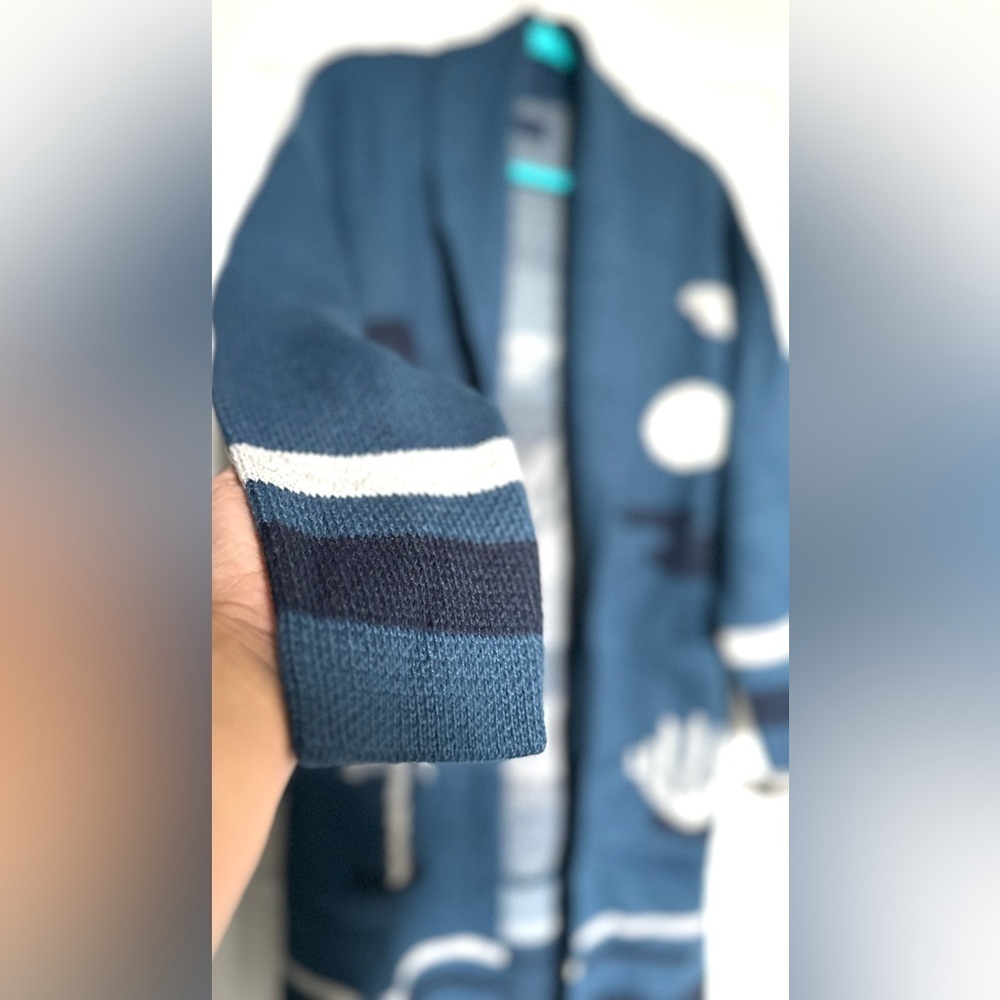 MOTHER Patch Pocket Cardigan NWT Rare Picturesque Blue Alpaca XS - Picture 11 of 16